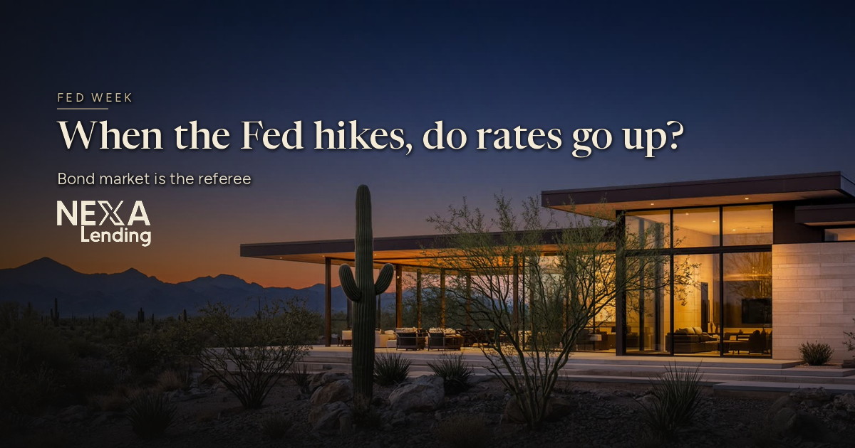 When the Fed hikes, do rates go up? Bond market is the referee — dusk desert-modern Phoenix